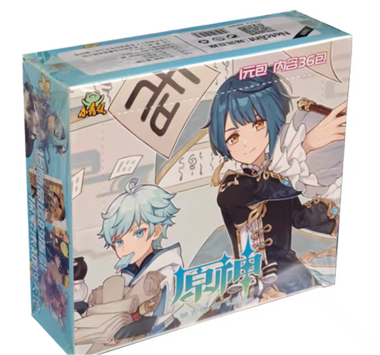 BOOSTER GENSHIN IMPACT BOÎTE BLEU 2 PERSONNAGES