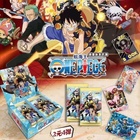 Boîte de boosters Dressrosa T2W4 Qiquchuangxiang Card pour le jeu de cartes One Piece, contenant des cartes exclusives inspirées de l'arc Dressrosa