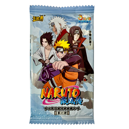Booster Naruto T2.5 W1, contenant des cartes exclusives mettant en avant les personnages emblématiques de l’univers Naruto