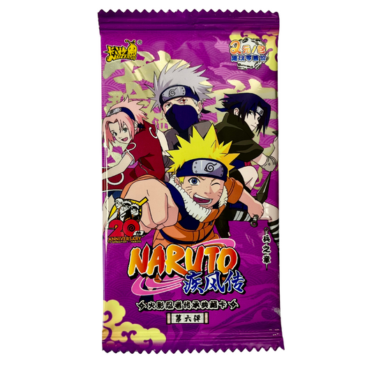 Booster Naruto T2 W6, contenant des cartes exclusives mettant en avant les personnages emblématiques de l’univers Naruto