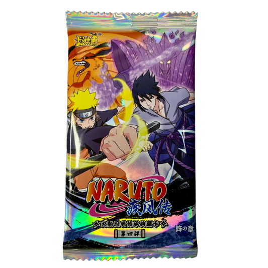 Booster Naruto T4 W4, contenant des cartes exclusives mettant en avant les personnages emblématiques de l’univers Naruto