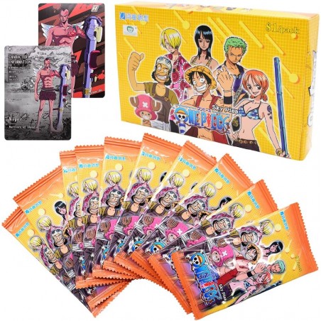 Booster One Piece Sky Piea, contenant des cartes exclusives mettant en avant les personnages et événements emblématiques de l’arc Skypiea