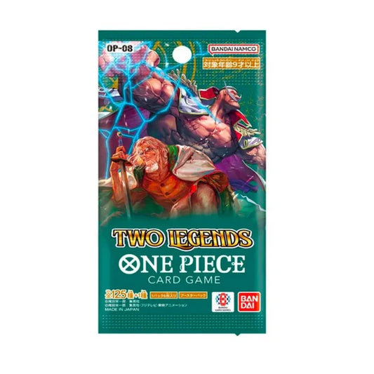 Booster One Piece Trading Card Game - Two Legends OP08 en version japonaise, contenant des cartes stratégiques et rares pour les collectionneurs et joueurs du One Piece Trading Card Game