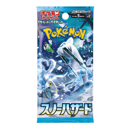Booster Pokémon SV2P - Snow Hazard en version japonaise, contenant des cartes exclusives de l’extension Écarlate et Violet pour les collectionneurs et joueurs du JCC Pokémon