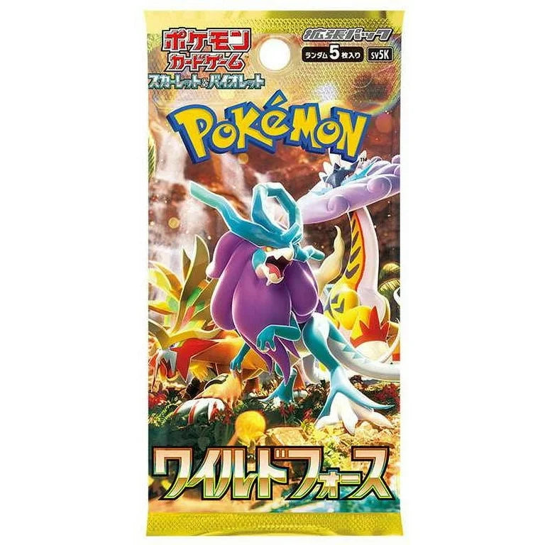 Booster Pokémon SV5K - Wild Force en version japonaise, contenant des cartes exclusives et stratégiques de l’extension Écarlate et Violet pour les collectionneurs et joueurs du JCC Pokémon