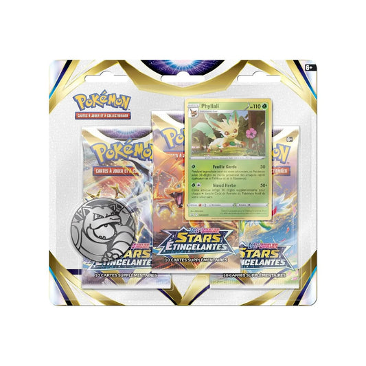 Carte pokémon pack de 3 boosters stars étincelantes neuf en français épée et bouclier
