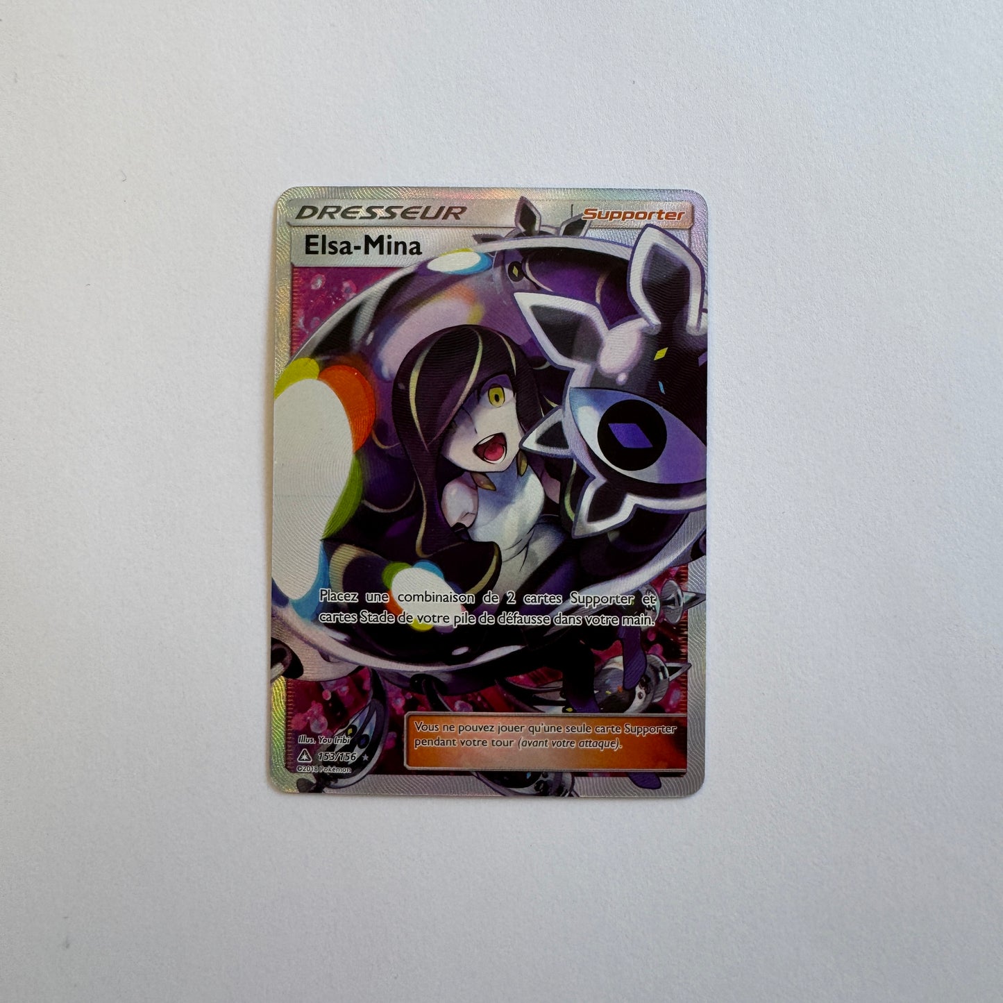 Carte Dresseur Elsa Mina 153/156 Full Art FR