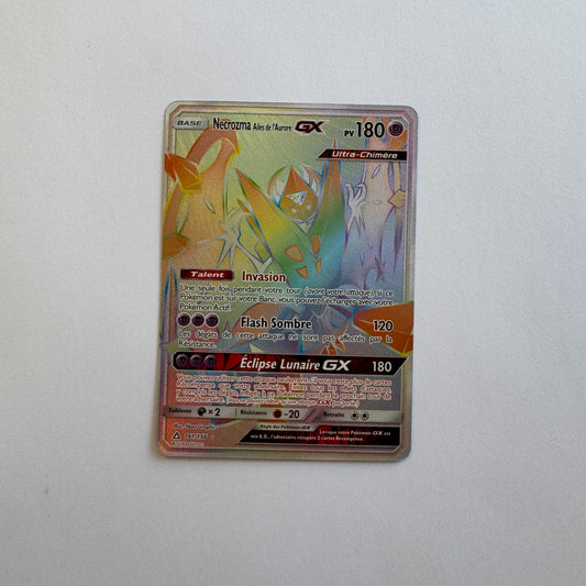 Carte Pokémon Nécrozma GX 161/156 Rainbow Rare FR
