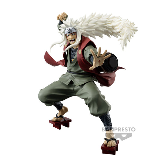 Figurine de 15 cm représentant Jiraiya en pose dynamique, issue de la collection Colosseum de la marque Banpresto. Cette figurine capture le légendaire ninja de Naruto Shippuden dans une posture énergique, fidèle à son style charismatique, avec des détails soignés sur sa tenue et son expression déterminée. Idéale pour les collectionneurs et fans de l'univers Naruto.