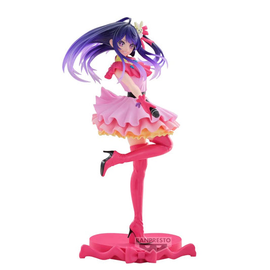 Figurine Ai Excite Motions Oshi no Ko 25 cm. Une idole charismatique capturée avec des détails magnifiques. Parfait pour les fans de cet anime émouvant