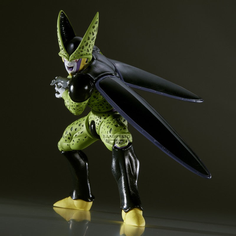 Figurine Cell vs Super Saiyan Son Gohan 13 cm. Moment emblématique de Dragon Ball Z avec Gohan en Super Saiyan 2, prêt à affronter Cell