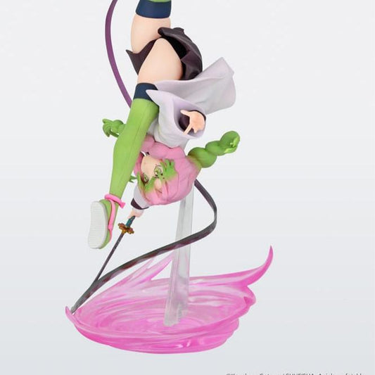 Figurine de Mitsuri Kanroji, héroïne de Demon Slayer, mesurant 20 cm. Capturée en pleine acrobatie de combat, cette pièce met en valeur son agilité et sa grâce dans les moindres détails.