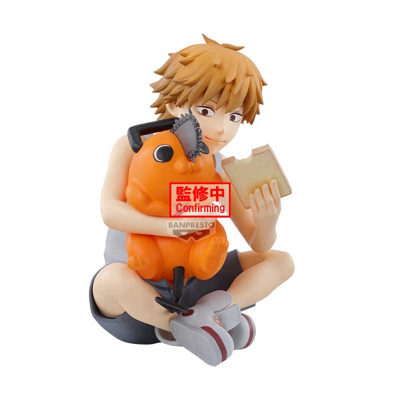 Figurine Denji & Pochita Break Time Collection Chainsaw Man 7 cm. Duo emblématique dans un moment de détente, un must-have pour les fans de l’animé