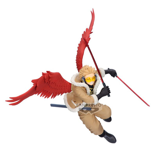 Figurine Hawks The Amazing Heroes Plus 11 cm My Hero Academia, posture dynamique et détails précis incarnant la puissance et le charisme du héros