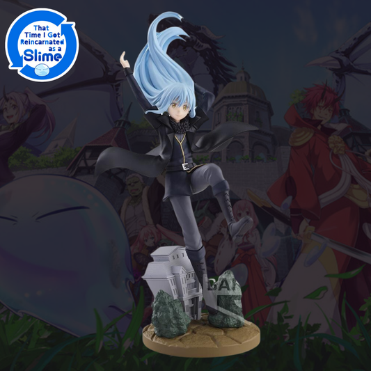 Figurine de Rimuru Tempest de moi quand je me réincarne en slime de chez banpresto dans une pose dynamique !