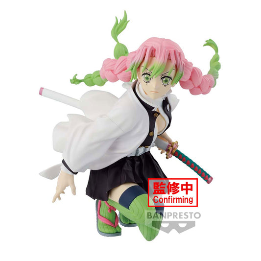 Figurine de Mitsuri Kanroji, 14 cm, Maximatic Demon Slayer: Kimetsu no Yaiba de Banpresto, avec des détails soignés et une pose dynamique