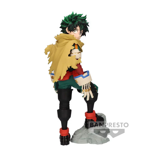 Figurine de 21 cm représentant Izuku Midoriya dans son costume de héros, inspirée de l'affiche teaser de My Hero Academia: The Movie – You're Next.