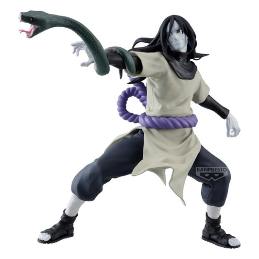 Figurine Orochimaru Vibration Stars Naruto Shippuden 15 cm. Design fidèle illustrant la noirceur et la puissance de ce ninja légendaire