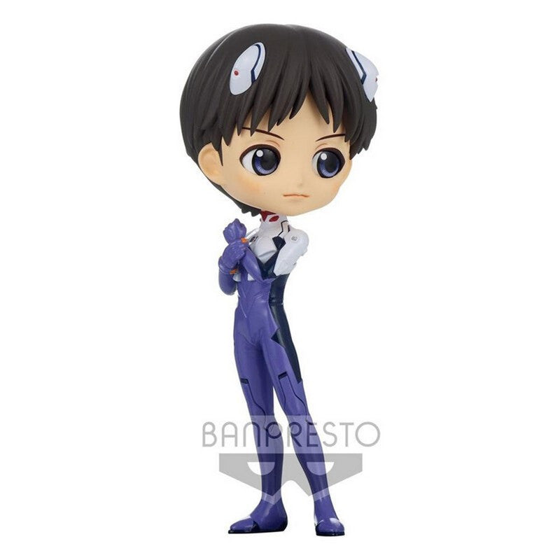 Figurine Shinji Ikari Q Posket 14 cm d'Evangelion, une version adorable et détaillée du célèbre pilote de l'Eva-01