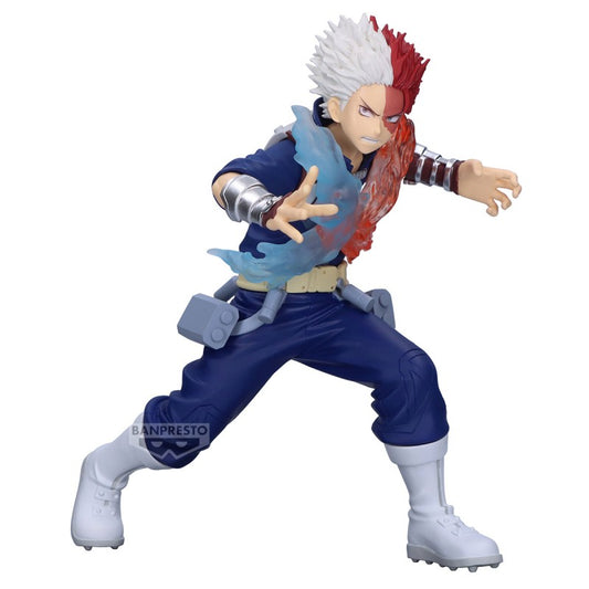 Figurine Shoto Todoroki Amazing Heroes Plus My Hero Academia 14 cm. Une pose intense qui illustre parfaitement son Alter unique entre glace et feu