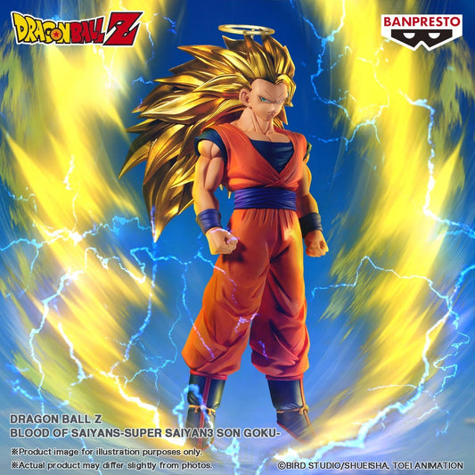 Revivez l'intensité de Dragon Ball Z avec cette figurine de Son Goku Super Saiyan 3 de Banpresto. Mesurant 19 cm, elle fait partie de la gamme Blood of Saiyans et représente Goku dans toute sa splendeur, prêt à déchaîner sa puissance.