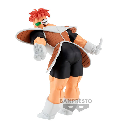 Figurine de Reacum de Dragon Ball Z, gamme Solid Edge Works de Banpresto, 14 cm. Pose dynamique avec armure Saiyan détaillée et finitions de qualité.