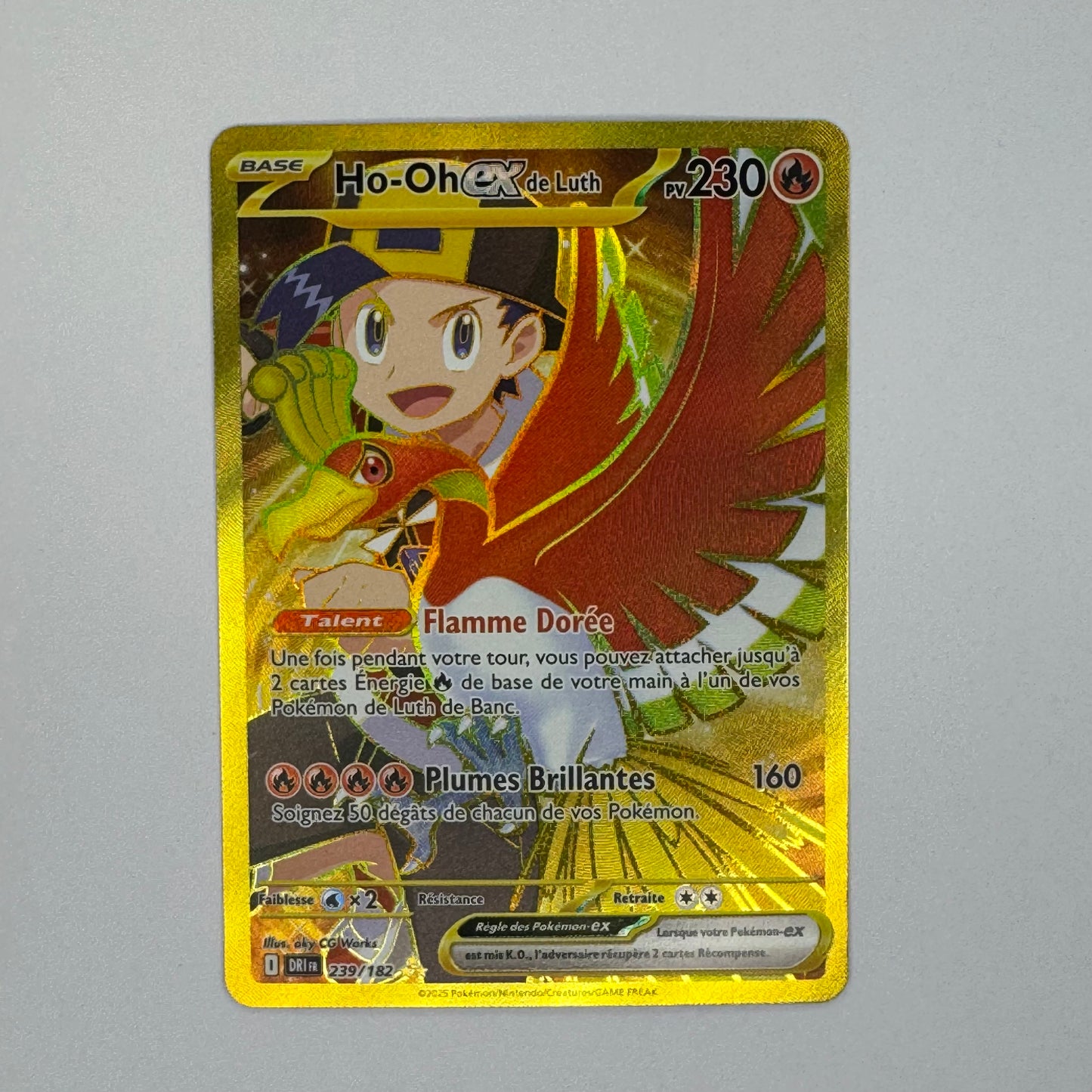 Carte Pokémon Ho-OH EX 239/182 Gold – Destinée Rivale FR