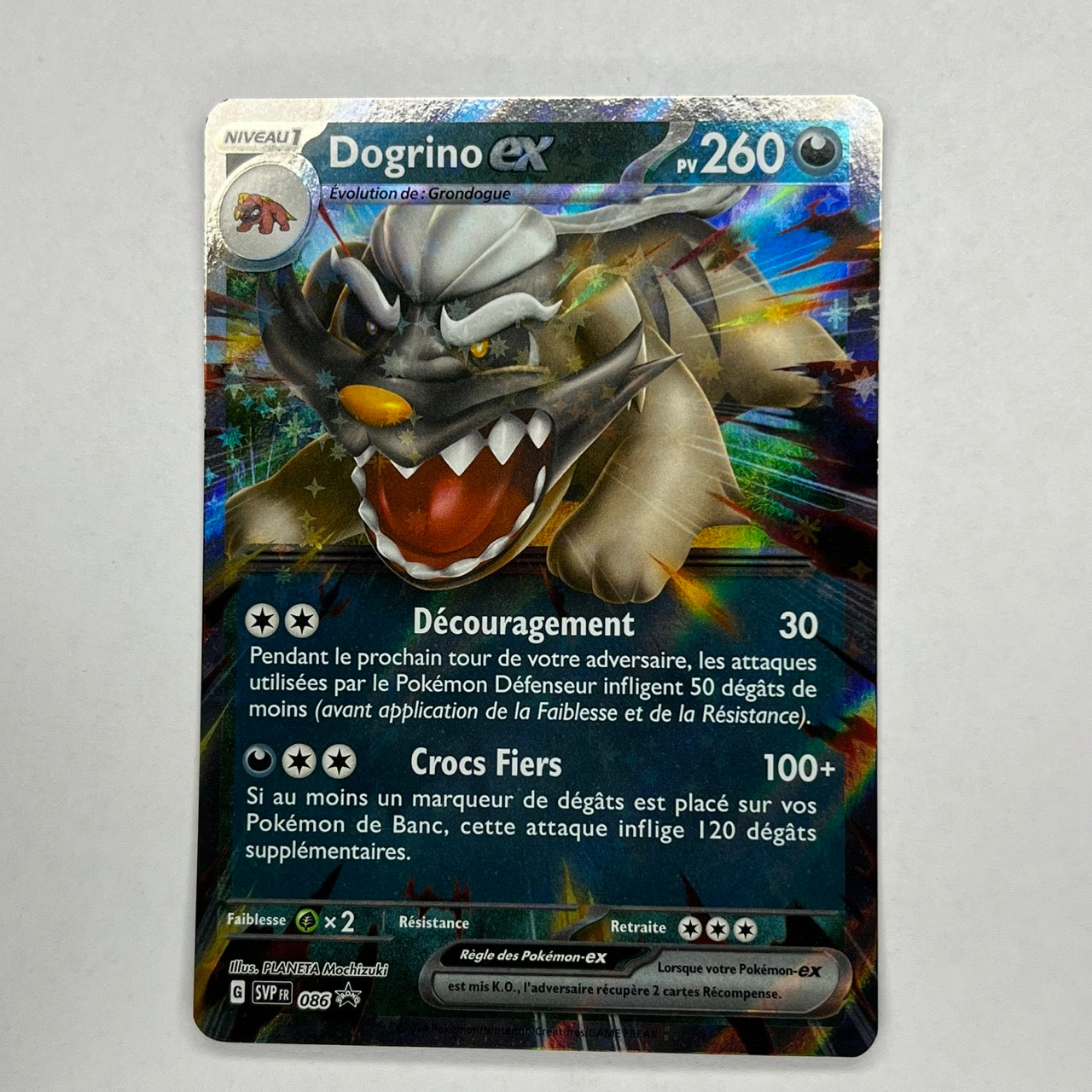 CARTES POKEMON DOGRINO EX 086 FR