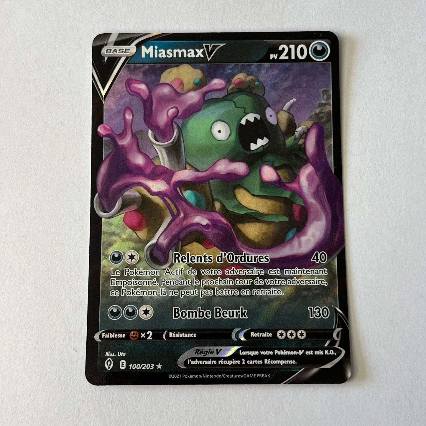 CARTES POKEMON MIASMAX V 100/203 FR