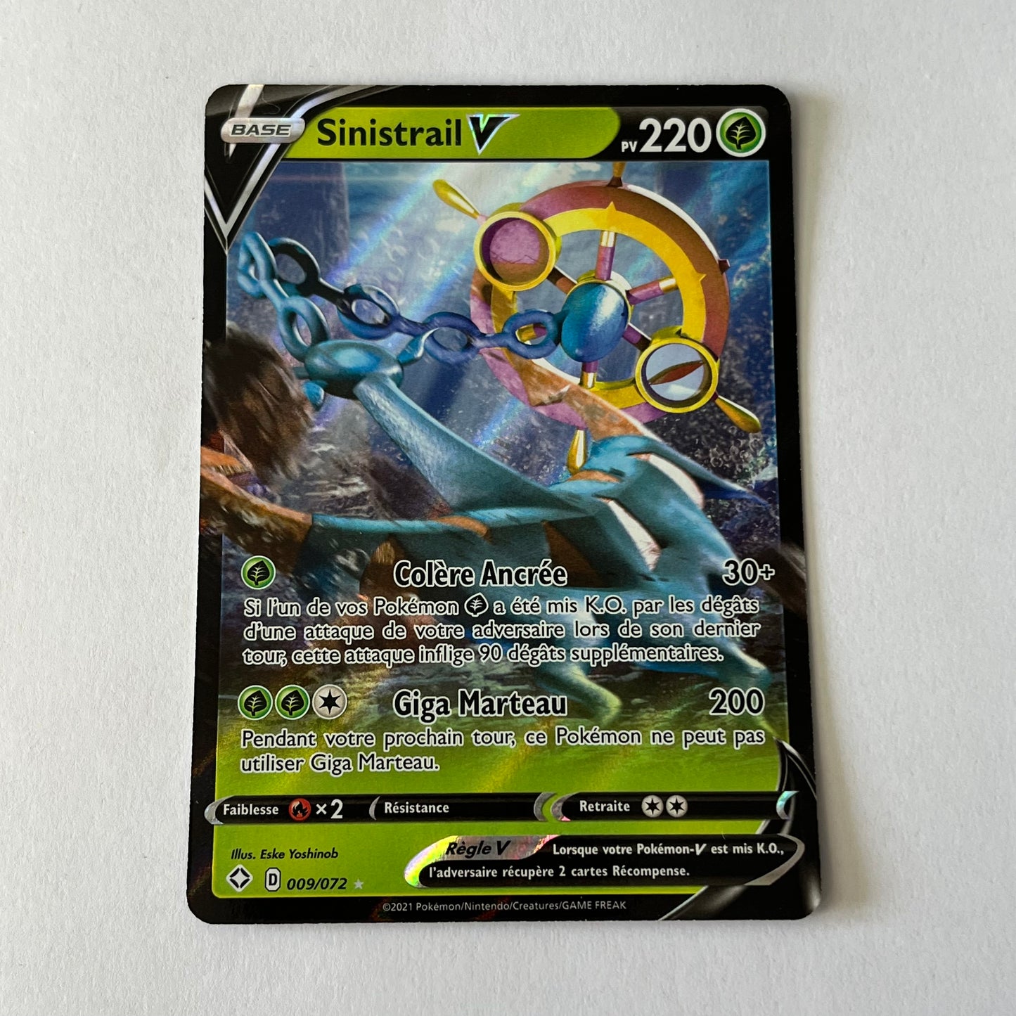 CARTES POKEMON SINISTRAIL V 009/072 FR