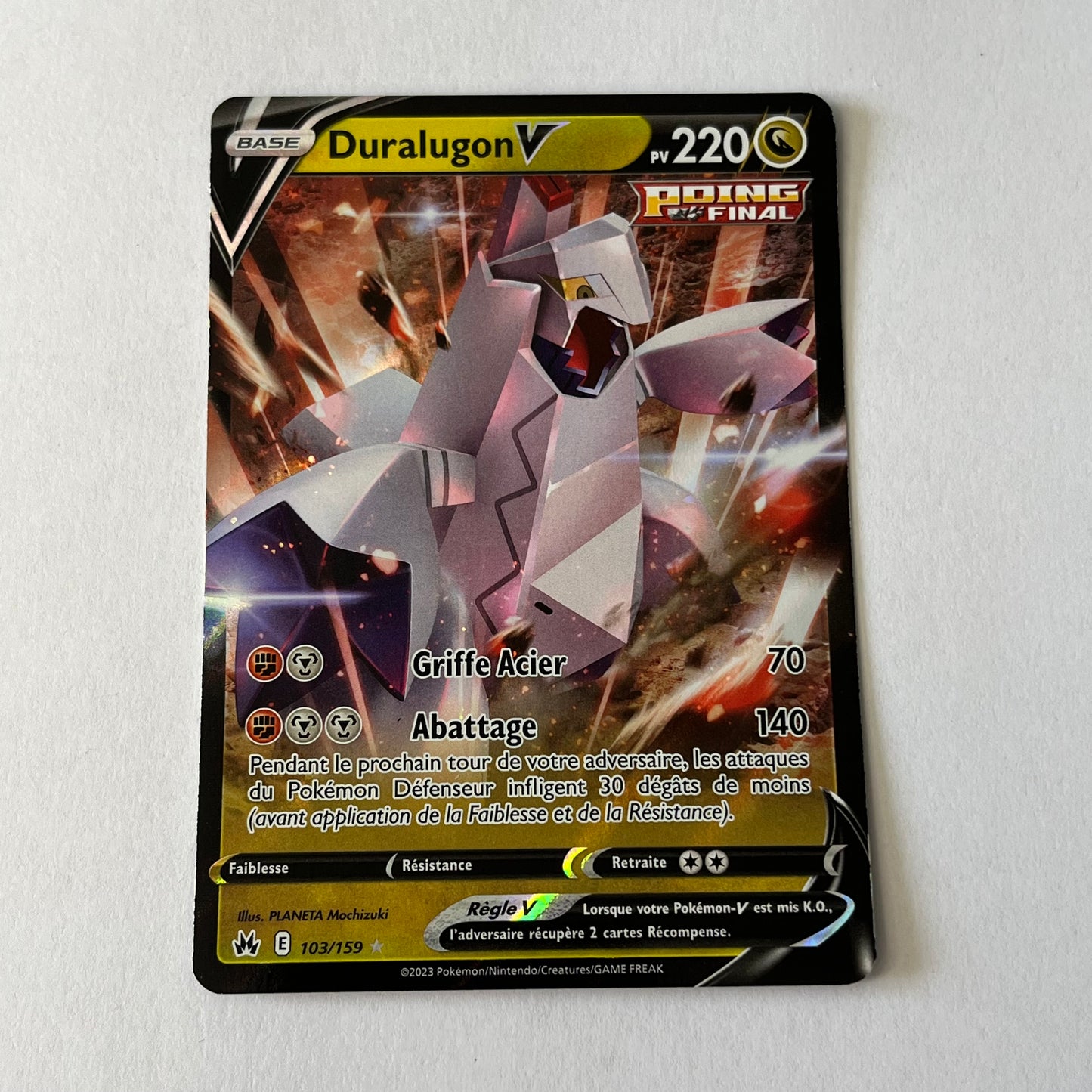 CARTES POKEMON DURALUGON V 103/159 FR
