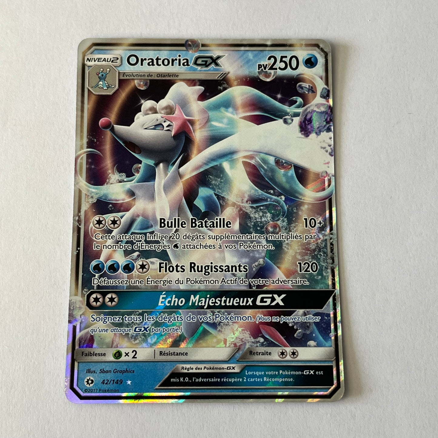 CARTES POKEMON ORATORIA GX 42/149 FR
