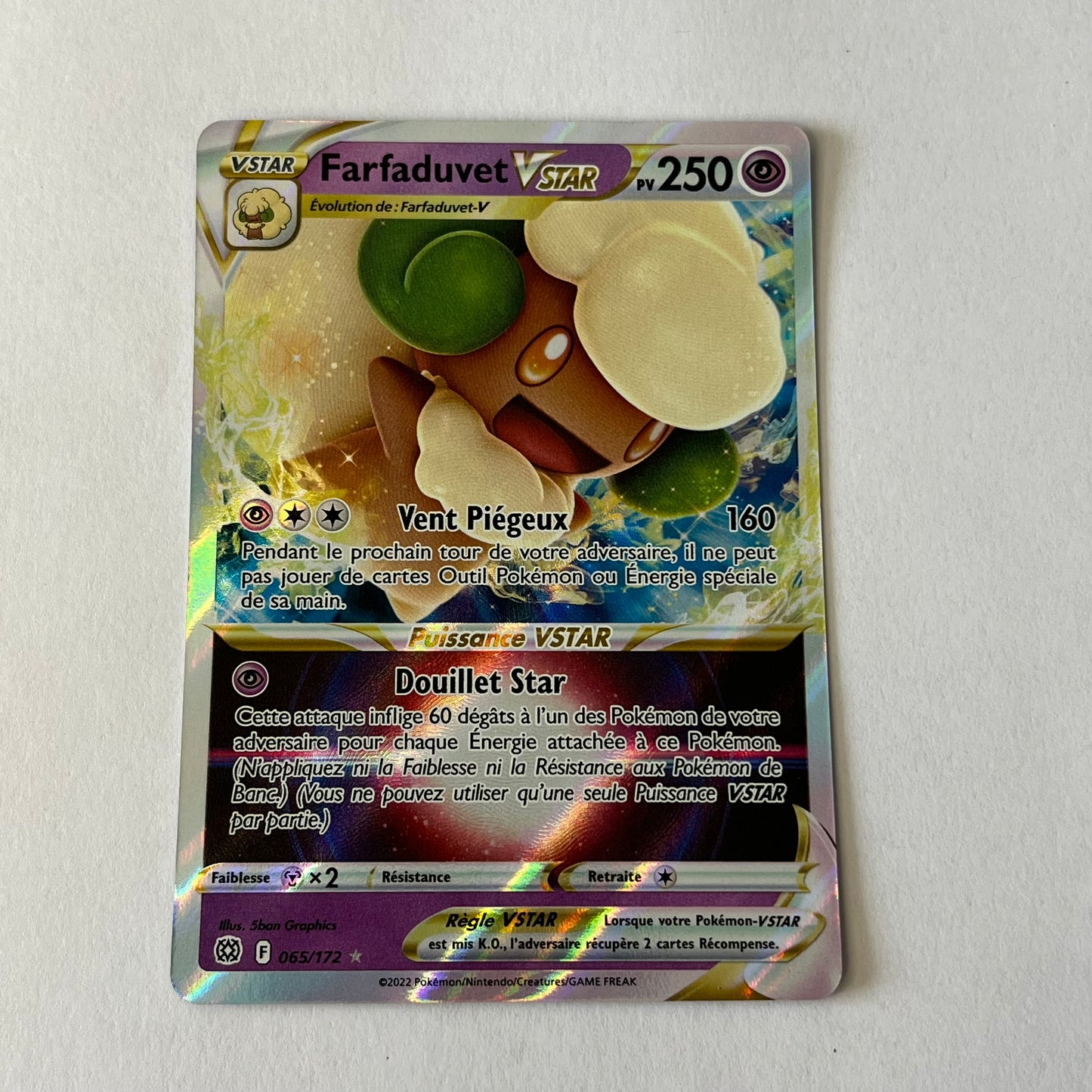 CARTES POKEMON FARFADUVET VSTAR 065/172 FR