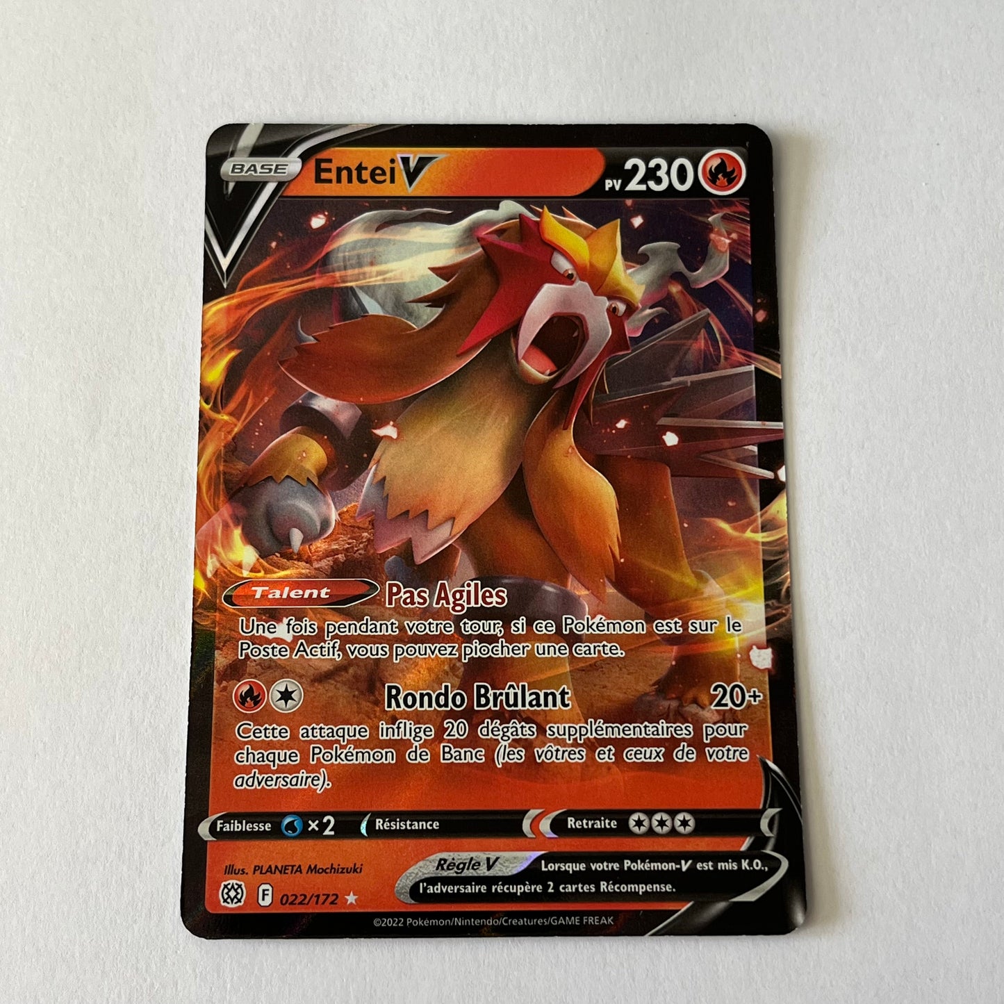 CARTES POKEMON ENTEI V 022/172 FR
