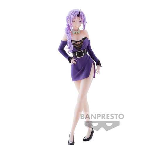 Figurine de 17 cm de Shion par Banpresto, mettant en avant la puissance et la grâce de cette redoutable guerrière de "Je me suis réincarné en slime". Avec des détails soignés et une pose dynamique, cette figurine capture parfaitement l'énergie et la détermination de Shion. Idéale pour les collectionneurs et les fans de la série, elle reflète avec précision le caractère et la force du personnage dans une finition de haute qualité.