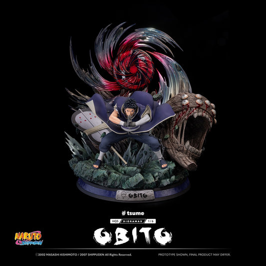 Statue Obito Uchiha de Tsume Art – pose dynamique et effets de distorsion