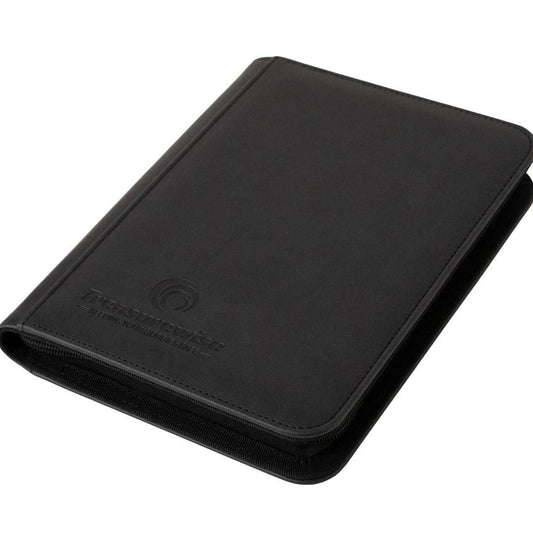 TreasureWise WiseGuard Mini Zip Binder 4 cases noir pour cartes de collection.