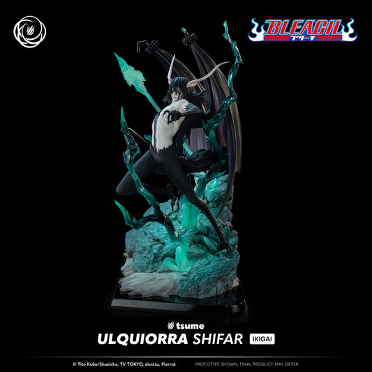 Vue complète de la figurine Ulquiorra Schiffer Ikigai 1/6 – Tsume, statue de 36 cm en édition limitée à 600 exemplaires, affichant toute la puissance de l’Espada.