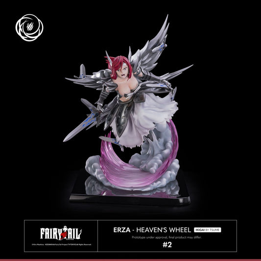 Statue résine au 1/6 d'Erza Scarlet de la gamme Ikigai par Tsume. Une représentation spectaculaire du personnage dans une armure de combat, capturant toute la puissance et la grâce de la célèbre guerrière de Fairy Tail.