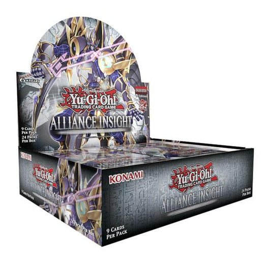Boîte de 24 boosters Yu-Gi-Oh! Intuition d’Alliance en français. Dernière chance de collectionner les célèbres Quarter Century Secret Rares !
