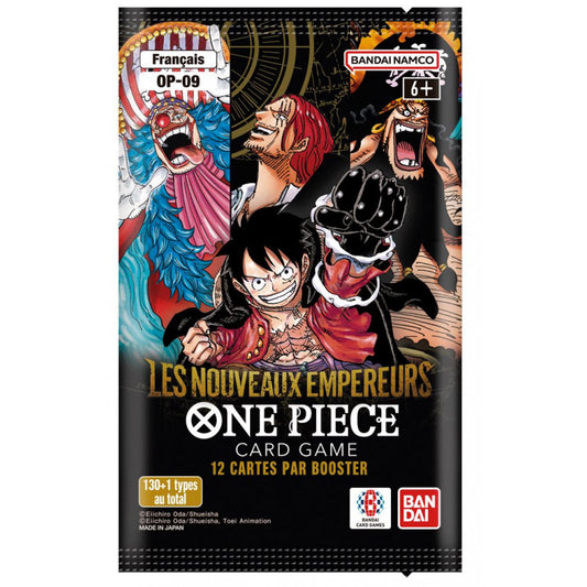Booster français OP-09 Les Nouveaux Empereurs – 12 cartes – version française officielle du One Piece Card Game.