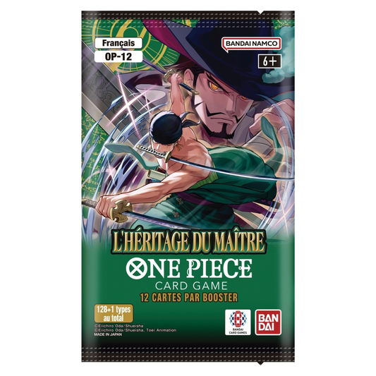 Booster OP-12 L’Héritage du Maître FR – 12 cartes aléatoires, version française officielle du One Piece Card Game.