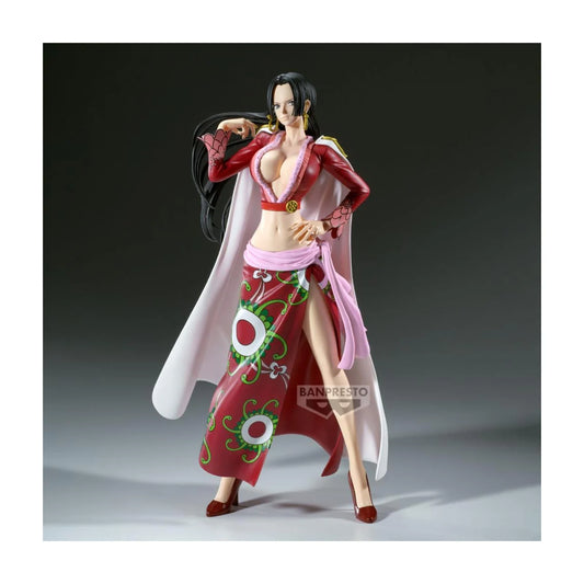 Figurine Boa Hancock Grandista 28 cm issue de One Piece, représentant l’impératrice pirate dans une pose élégante et imposante.