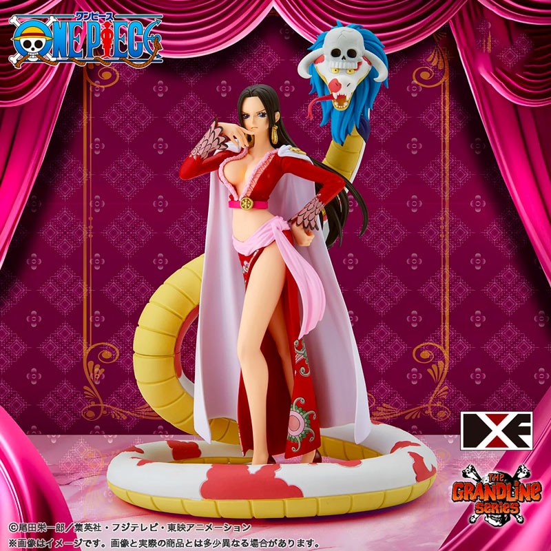 Figurine Boa Hancock The Grandline Series Extra+ de 17 cm, avec tenue royale violette, inspirée de l’univers One Piece