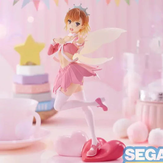 Figurine Mikoto Misaka Great Spirit Maid Luminasta 20 cm en PVC, issue de A Certain Scientific Railgun T, avec tenue de maid élégante.