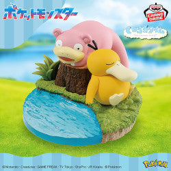 Figurine Pokémon Psykokwak et Ramoloss – figurine collector colorée pour fans de Pokémon et collectionneurs.