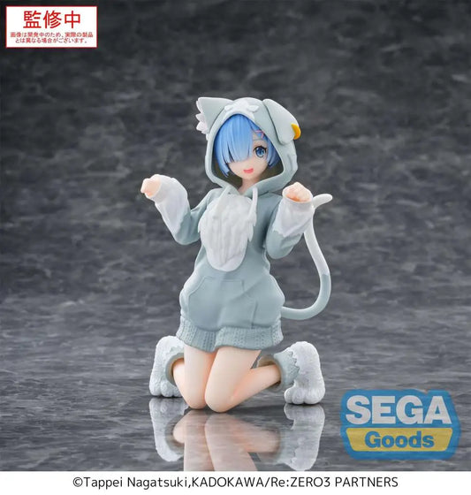 Figurine Rem Mofumofu Pack Yumemirize issue de Re:ZERO, représentant Rem dans une version douce et cocooning avec accessoires moelleux