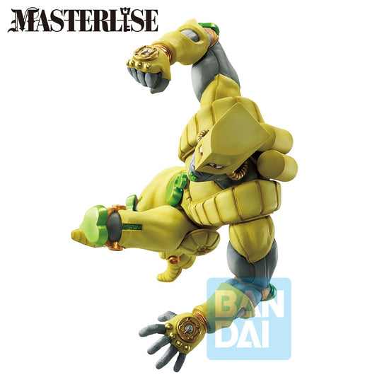Figurine The World – Ichibansho – JoJo’s Bizarre Adventure, Stand de Dio Brando en pose agressive et détaillée, hauteur 24 cm.
