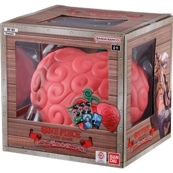 Coffret One Piece Card Game Devil Fruits Collection Vol. 3 (DF-03) avec 3 boosters OP-12, une carte DON!! et un lot de 10 protège-cartes.
