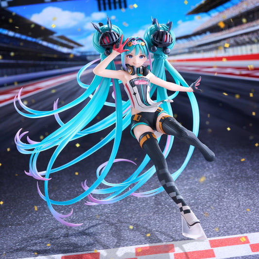 Figurine PVC Racing Miku 2026 Ver. Taito Kuji 18 cm représentant Hatsune Miku dans son design racing 2026.